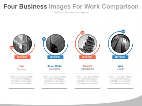 Four Companies With Web Services Powerpoint Slides Four Companies With Web Services Powerpoint Slides