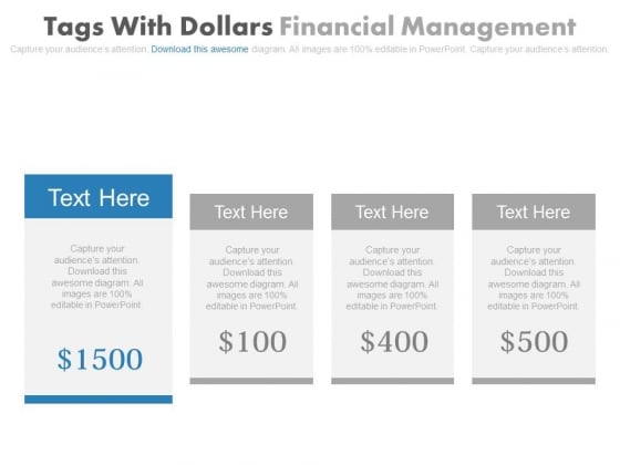 Four Dollar Tags For Corporate Entrepreneurship Powerpoint Slides Four Dollar Tags For Corporate Entrepreneurship Powerpoint Slides