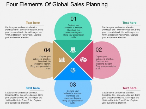 Four Elements Of Global Sales Planning Powerpoint Template Four Elements Of Global Sales Planning Powerpoint Template