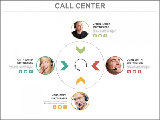 Four Employee Of Customer Care Team Powerpoint Slides Four Employee Of Customer Care Team Powerpoint Slides