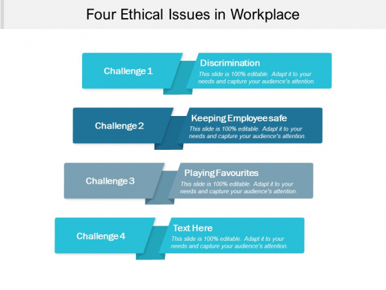 Four Ethical Issues In Workplace Ppt PowerPoint Presentation Summary Influencers Four Ethical Issues In Workplace Ppt PowerPoint Presentation Summary Influencers