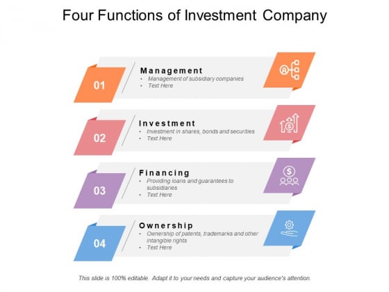 Four Functions Of Investment Company Ppt PowerPoint Presentation Gallery Picture Four Functions Of Investment Company Ppt PowerPoint Presentation Gallery Picture