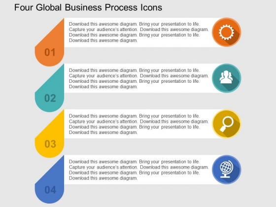 Four Global Business Process Icons Powerpoint Templates Four Global Business Process Icons Powerpoint Templates