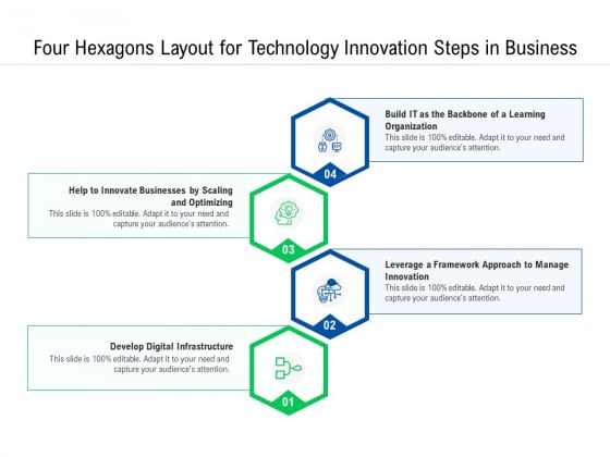 Four Hexagons Layout For Technology Innovation Steps In Business Ppt PowerPoint Presentation File Sample PDF Four Hexagons Layout For Technology Innovation Steps In Business Ppt PowerPoint Presentation File Sample PDF