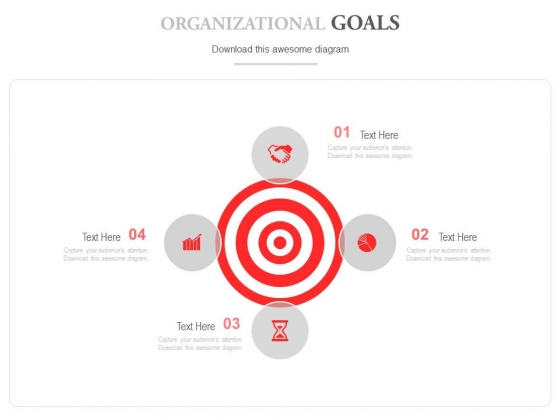 Four Icons Around Target Board Powerpoint Slides Four Icons Around Target Board Powerpoint Slides