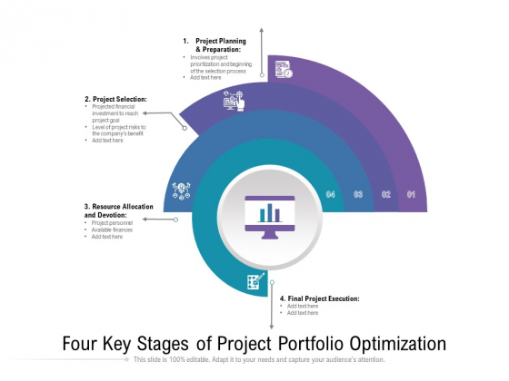 Four Key Stages Of Project Portfolio Optimization Ppt PowerPoint Presentation Gallery Infographic Template PDF Four Key Stages Of Project Portfolio Optimization Ppt PowerPoint Presentation Gallery Infographic Template PDF