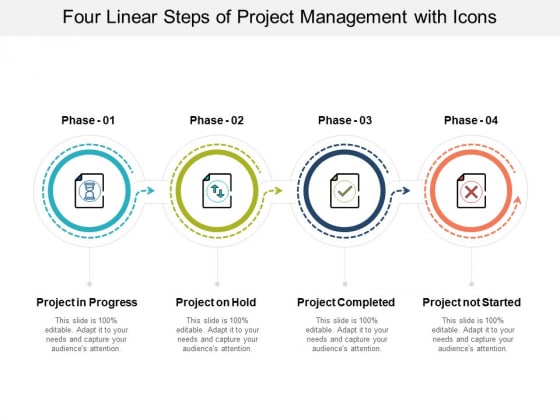 Four Linear Steps Of Project Management With Icons Ppt PowerPoint Presentation Icon Deck Four Linear Steps Of Project Management With Icons Ppt PowerPoint Presentation Icon Deck