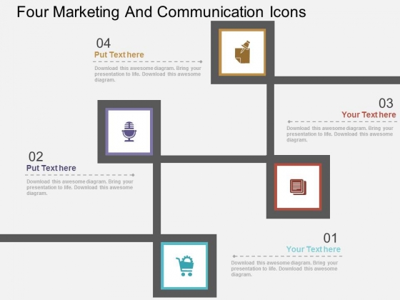 Four Marketing And Communication Icons Powerpoint Templates Four Marketing And Communication Icons Powerpoint Templates