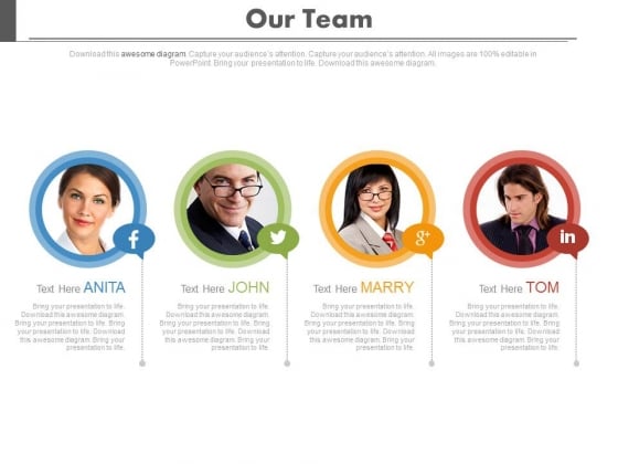 Four Members Of Work Group Powerpoint Slides Four Members Of Work Group Powerpoint Slides