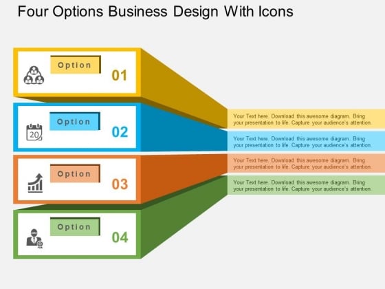 Four Options Business Design With Icons Powerpoint Templates