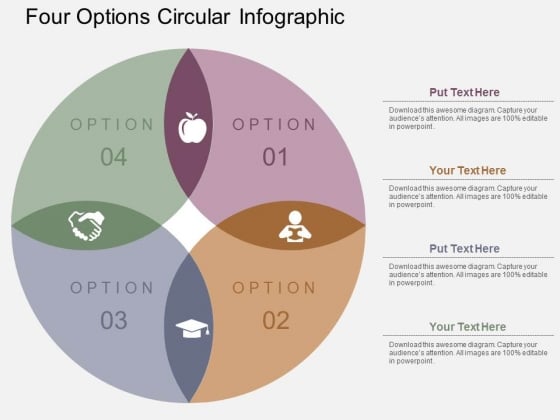 Four Options Circular Infographic Powerpoint Templates Four Options Circular Infographic Powerpoint Templates
