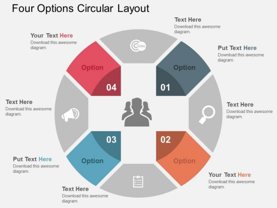 Four Options Circular Layout Powerpoint Templates Four Options Circular Layout Powerpoint Templates