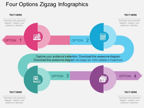 Four Options Zigzag Infographics Powerpoint Template Four Options Zigzag Infographics Powerpoint Template