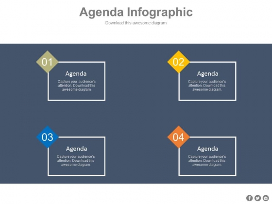 Four Points Agenda Diagram For Business Powerpoint Slides Four Points Agenda Diagram For Business Powerpoint Slides