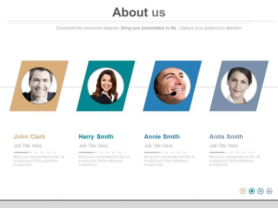 Four Professional Employees About Us Powerpoint Slides Four Professional Employees About Us Powerpoint Slides