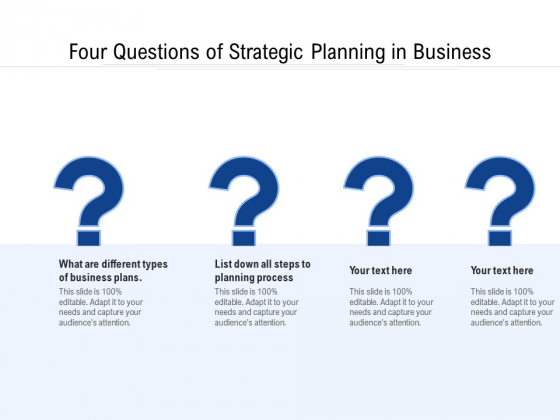 Four Questions Of Strategic Planning In Business Ppt PowerPoint Presentation Gallery Layout Ideas PDF Four Questions Of Strategic Planning In Business Ppt PowerPoint Presentation Gallery Layout Ideas PDF