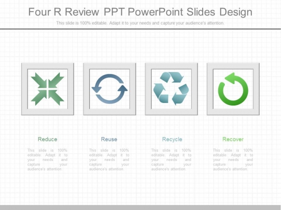 Four R Review Ppt Powerpoint Slides Design Four R Review Ppt Powerpoint Slides Design