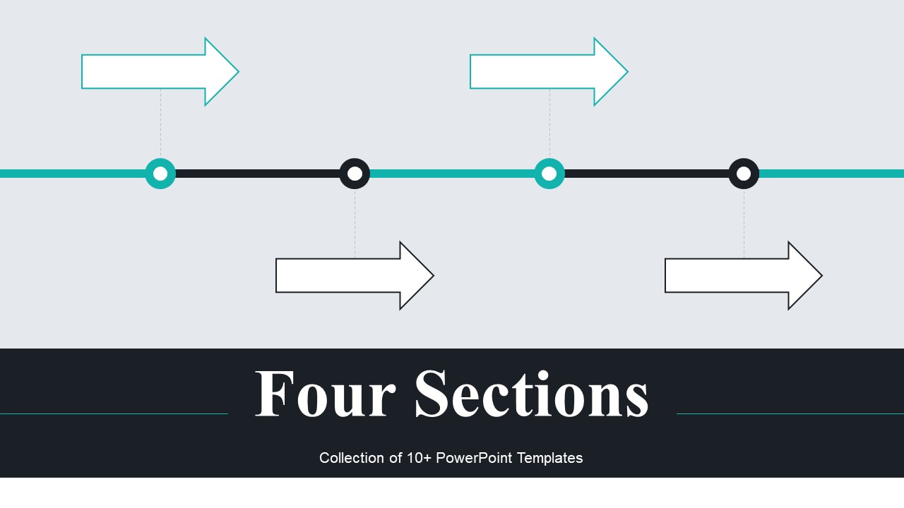 Four Sections Ppt PowerPoint Presentation Complete Deck With Slides