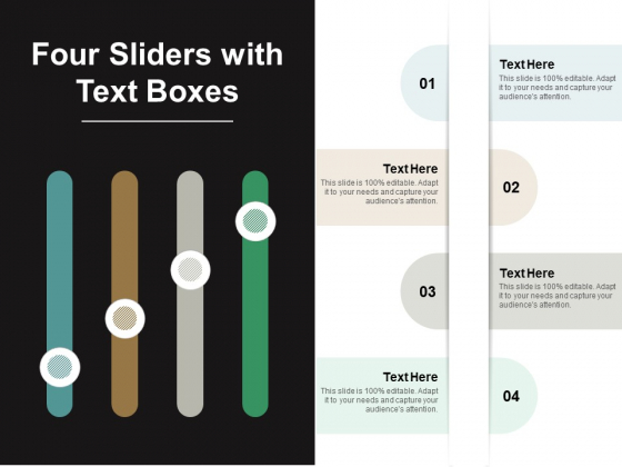 Four Sliders With Text Boxes Ppt PowerPoint Presentation Layouts Shapes Four Sliders With Text Boxes Ppt PowerPoint Presentation Layouts Shapes