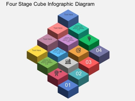 Four Stage Cube Infographic Diagram Powerpoint Templates Four Stage Cube Infographic Diagram Powerpoint Templates