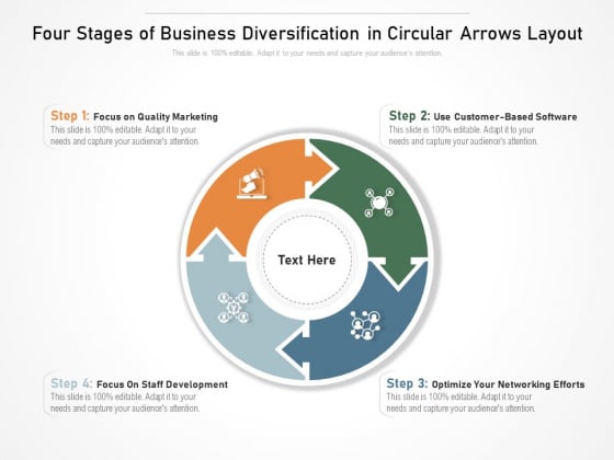 Four Stages Of Business Diversification In Circular Arrows Layout Ppt PowerPoint Presentation Gallery Design Inspiration PDF Four Stages Of Business Diversification In Circular Arrows Layout Ppt PowerPoint Presentation Gallery Design Inspiration PDF