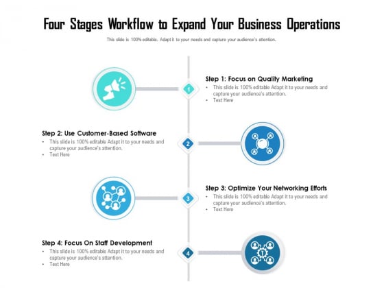 Four Stages Workflow To Expand Your Business Operations Ppt PowerPoint Presentation Gallery Vector PDF Four Stages Workflow To Expand Your Business Operations Ppt PowerPoint Presentation Gallery Vector PDF