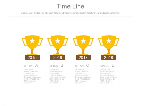Four Star Trophies And Years For Success Powerpoint Slides Four Star Trophies And Years For Success Powerpoint Slides