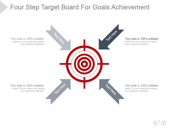 Four Step Target Board For Goals Achievement Ppt PowerPoint Presentation Slide Four Step Target Board For Goals Achievement Ppt PowerPoint Presentation Slide