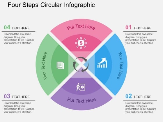 Four Steps Circular Infographic Powerpoint Templates Four Steps Circular Infographic Powerpoint Templates