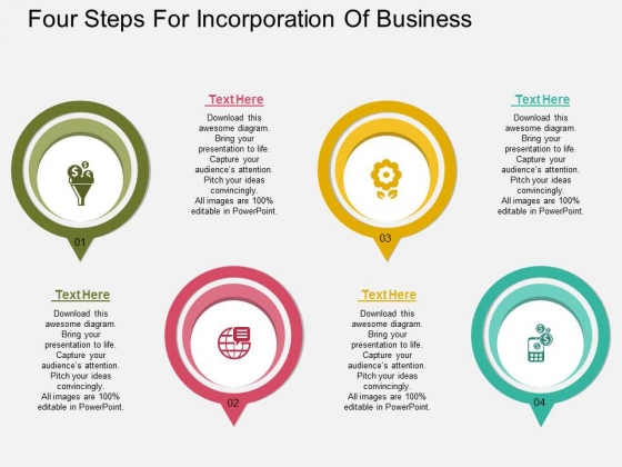 Four Steps For Incorporation Of Business Powerpoint Template Four Steps For Incorporation Of Business Powerpoint Template