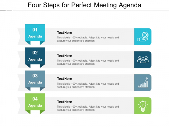 Four Steps For Perfect Meeting Agenda Ppt Powerpoint Presentation Show Influencers