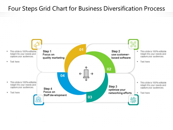 Four Steps Grid Chart For Business Diversification Process Ppt PowerPoint Presentation Gallery Guidelines PDF Four Steps Grid Chart For Business Diversification Process Ppt PowerPoint Presentation Gallery Guidelines PDF