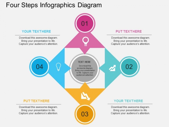 Four Steps Infographics Diagram Powerpoint Template Four Steps Infographics Diagram Powerpoint Template