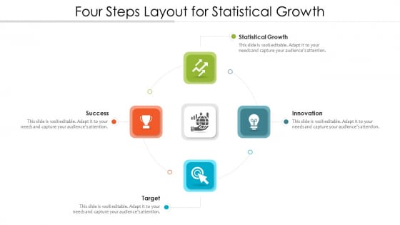 Four Steps Layout For Statistical Growth Ppt PowerPoint Presentation Slides Diagrams PDF