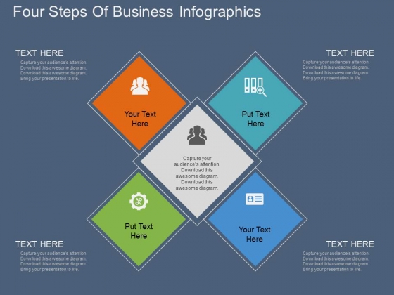 Four Steps Of Business Infographics Powerpoint Template Four Steps Of Business Infographics Powerpoint Template