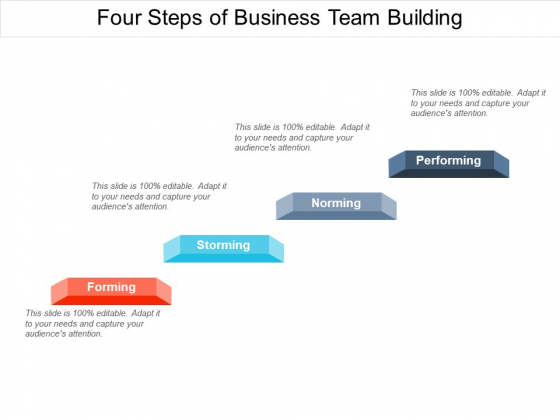 Four Steps Of Business Team Building Ppt PowerPoint Presentation Styles Influencers PDF