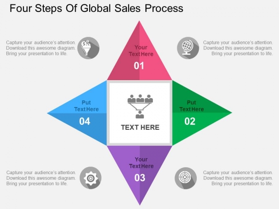 Four Steps Of Global Sales Process Powerpoint Templates Four Steps Of Global Sales Process Powerpoint Templates