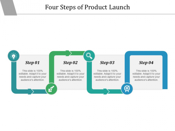Four Steps Of Product Launch Ppt PowerPoint Presentation Gallery Diagrams