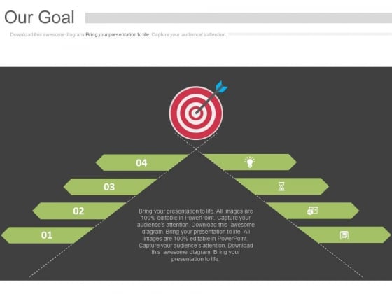 Four Steps Our Goal Infographic Design Powerpoint Slides Four Steps Our Goal Infographic Design Powerpoint Slides