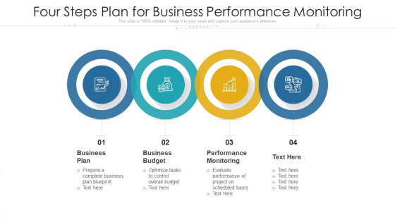 Four Steps Plan For Business Performance Monitoring Ppt PowerPoint Presentation Gallery Display PDF Four Steps Plan For Business Performance Monitoring Ppt PowerPoint Presentation Gallery Display PDF