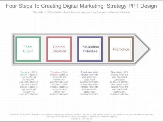 Four Steps To Creating Digital Marketing Strategy Ppt Design Four Steps To Creating Digital Marketing Strategy Ppt Design