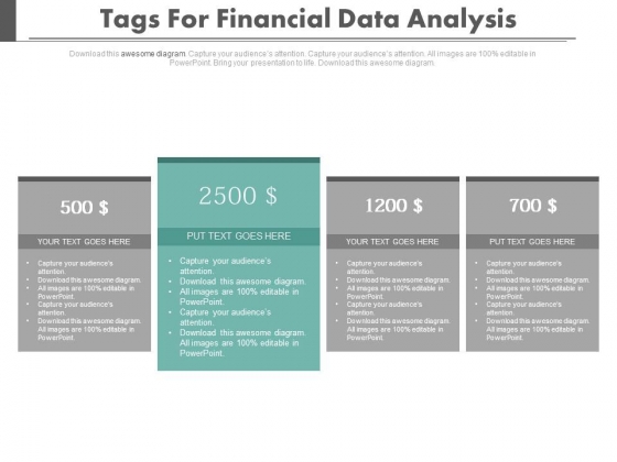 Four Tags For Financial Review And Analysis Powerpoint Slides Four Tags For Financial Review And Analysis Powerpoint Slides