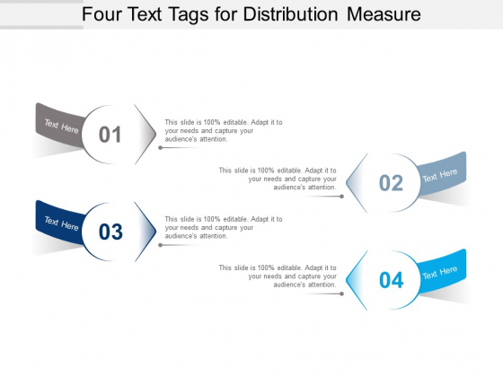 Four Text Tags For Distribution Measure Ppt PowerPoint Presentation Visual Aids Pictures