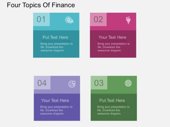 Four Topics Of Finance Powerpoint Template Four Topics Of Finance Powerpoint Template