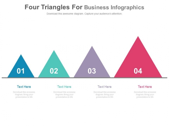 Four Triangles In Progressive Order Powerpoint Slides Four Triangles In Progressive Order Powerpoint Slides