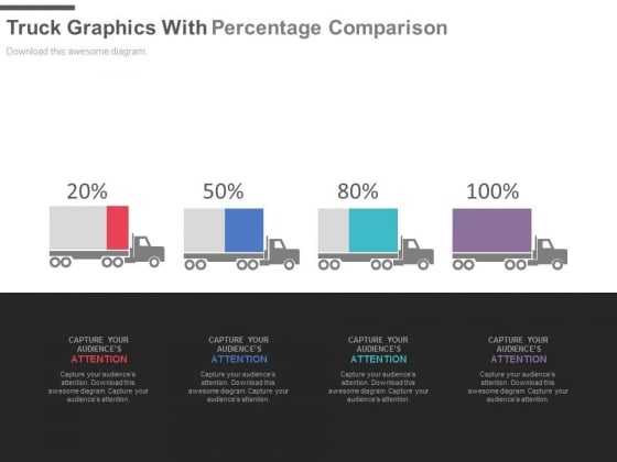 Four Trucks With Percentage Values For Comparison Powerpoint Slides Four Trucks With Percentage Values For Comparison Powerpoint Slides