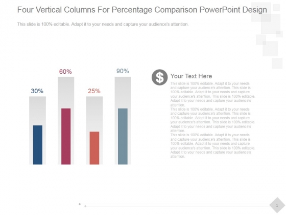 Four Vertical Columns For Percentage Comparison Ppt PowerPoint Presentation Introduction Four Vertical Columns For Percentage Comparison Ppt PowerPoint Presentation Introduction
