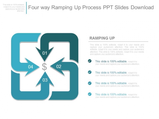 Four Way Ramping Up Process Ppt Slides Download