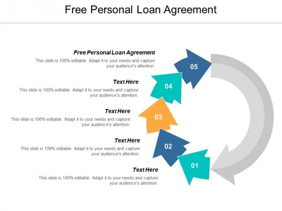 Free Personal Loan Agreement Ppt PowerPoint Presentation Ideas Example Topics Cpb