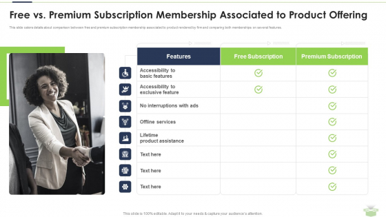Free Vs Premium Subscription Membership Associated To Product Offering Clipart PDF Free Vs Premium Subscription Membership Associated To Product Offering Clipart PDF